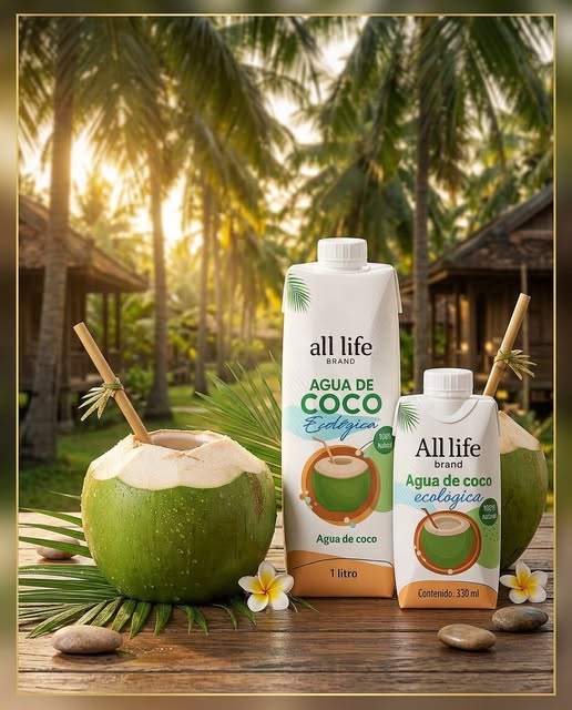 Nueva Agua de Coco Ecológica All Life Brand Nueva Agua de Coco Ecológica All Life Brand